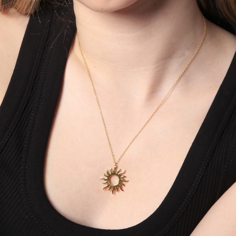 COLLAR "SOL RADIANTE" DE PLATA 925 BAÑADA EN ORO 2