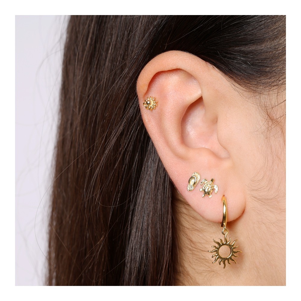 copy of PENDIENTES "SOL RADIANTE" DE PLATA 925 BAÑADA EN ORO