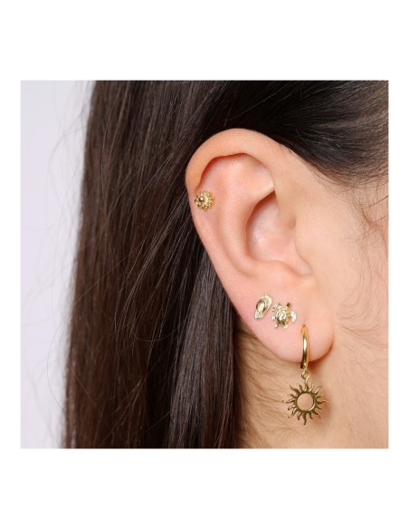 copy of PENDIENTES "SOL RADIANTE" DE PLATA 925 BAÑADA EN ORO