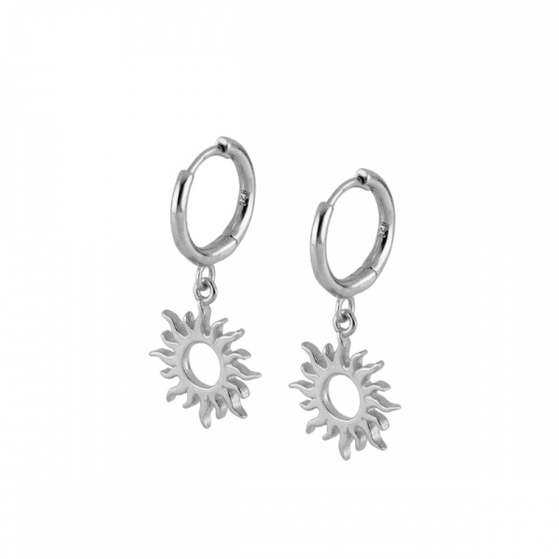 PENDIENTES "SOL RADIANTE" DE PLATA DE LEY RODIADA