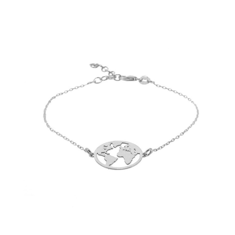 PULSERA MUNDO 14MM - PLATA