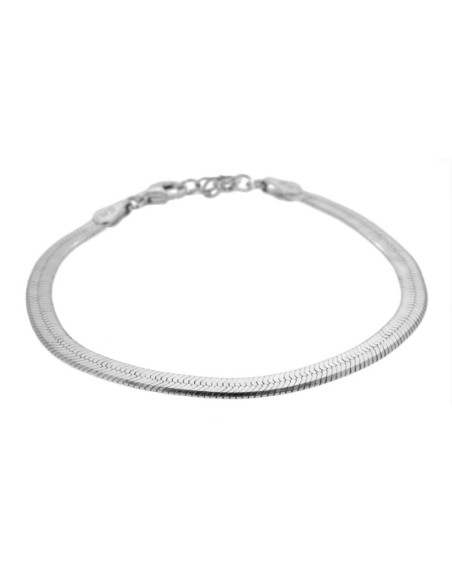 PULSERA PLANA ANCHA 4MM - PLATA