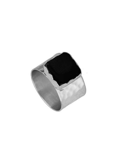 ANILLO  "CAPRI" DE PLATA 925  RODIADA CON PIEDRA ESPINELA