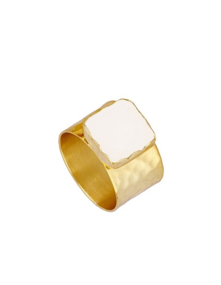 copy of copy of ANILLO "CAPRI" DE PLATA 925  BAÑADA EN ORO CON PIEDRA AMAZONITA
