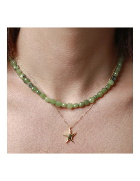 COLLAR ESTRELLA DE MAR EN PLATA RODIADA