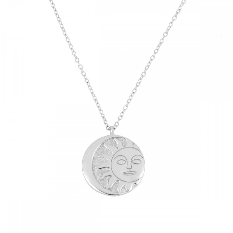 COLLAR "ECLIPSE" DE PLATA RODIADA