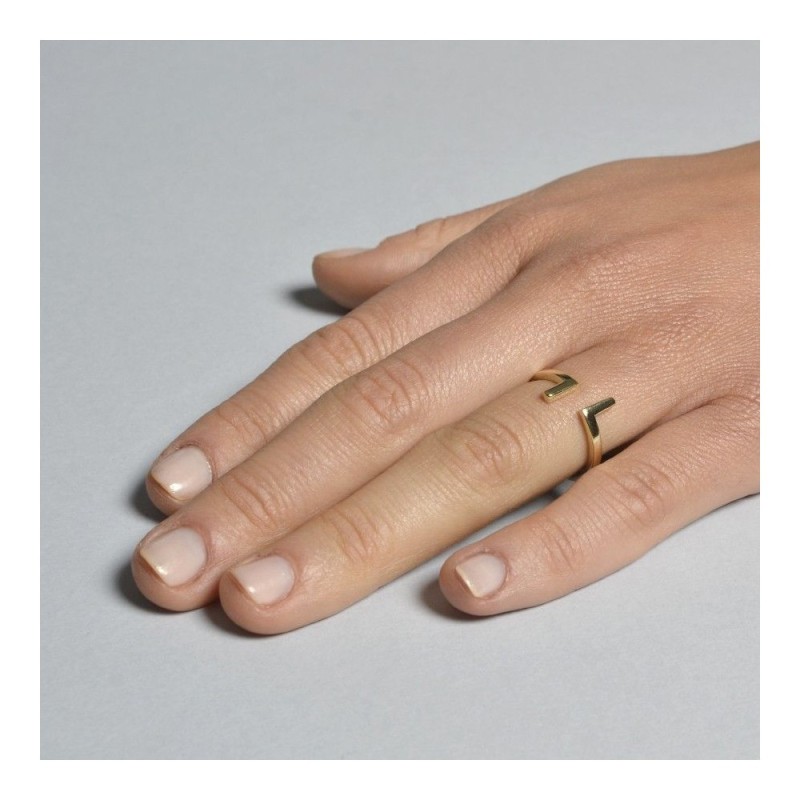ANILLO "MINIMALCHIC"  ABIERTIO DE PLATA DE LEY RODIADA 2