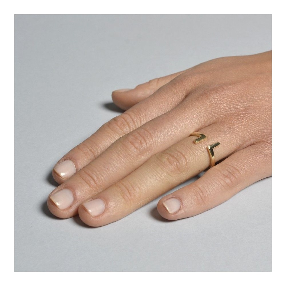 ANILLO "MINIMALCHIC"  ABIERTIO DE PLATA DE LEY RODIADA