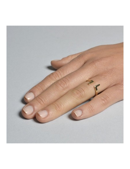 ANILLO "MINIMALCHIC"  ABIERTIO DE PLATA DE LEY RODIADA