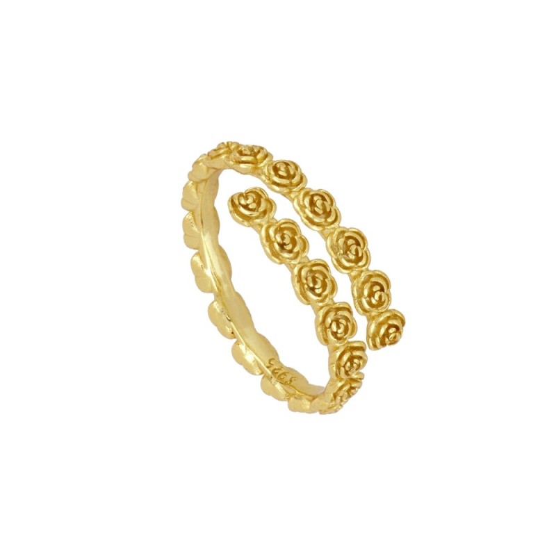ANILLO "ROSALIA" DE PLATA BAÑADA EN ORO 18K