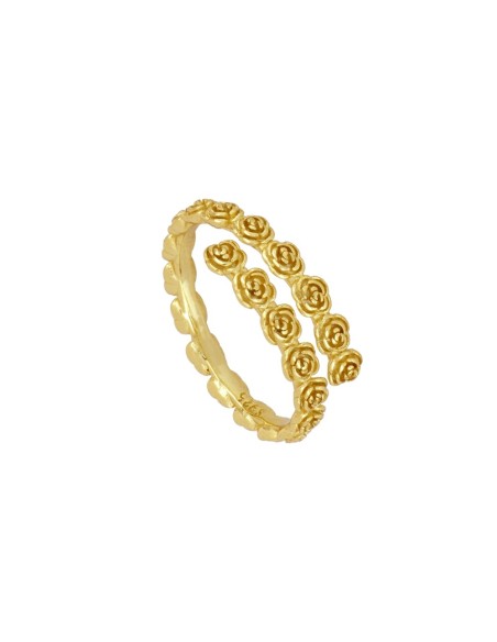 ANILLO "ROSALIA" DE PLATA BAÑADA EN ORO 18K