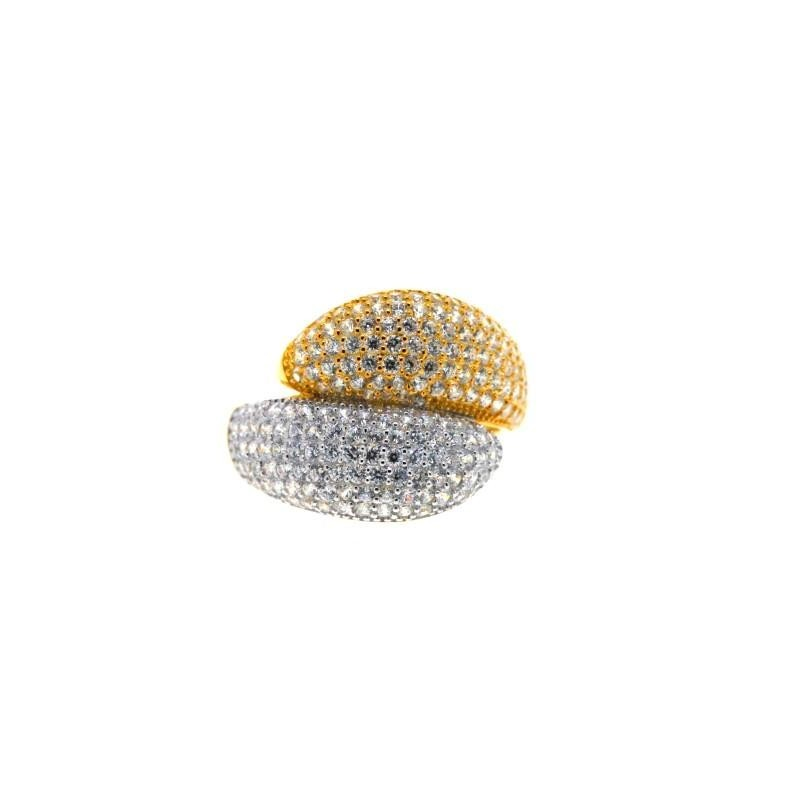 ANILLO "MILANO DUAL SPARK" EN PLATA 925 CON CIRCONITAS