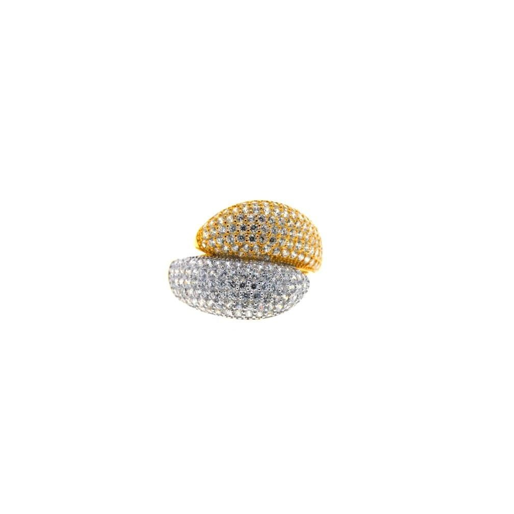 ANILLO "MILANO DUAL SPARK SPARK" EN PLATA DE LEY CON