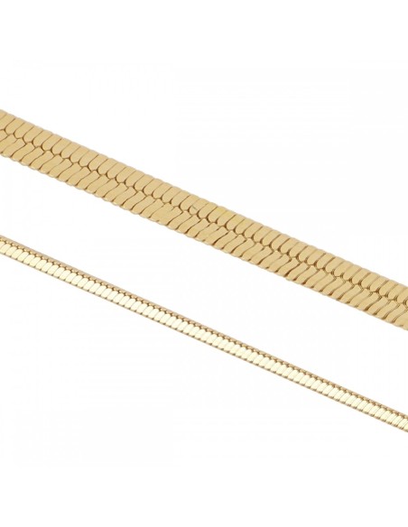 GARGANTILLA "MAGIC"  DOBLE DE PLATA DE LEY RODIADA. ELEGANCIA Y VERSATILIDAD