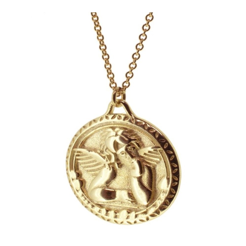 COLLAR COLGANTE "ANGIOLETTO" DE PLATA 925 BAÑADO EN ORO
