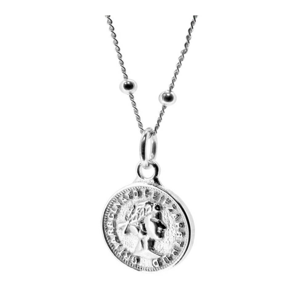 GARGANTILLA MONEDA ROMANA DE PLATA  DE LEY RODIADA
