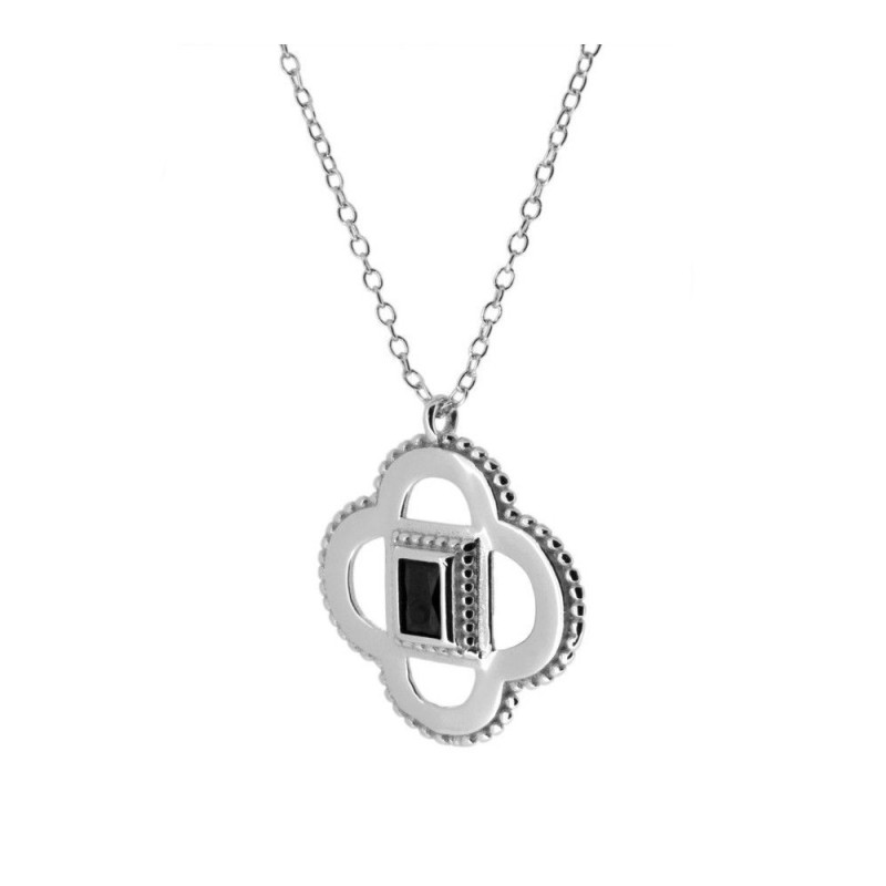 copy of COLLAR COLGANTE "RENATTA" DE PLATA 925 BAÑADA EN ORO CON CIRCONITA NEGRA