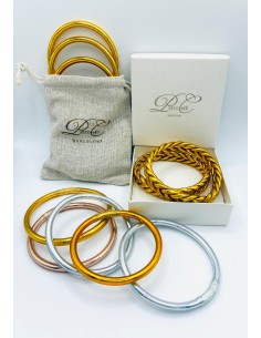 Pulsera Budista Tibetana de Pan de Oro y Mantras para suerte y riqueza 2