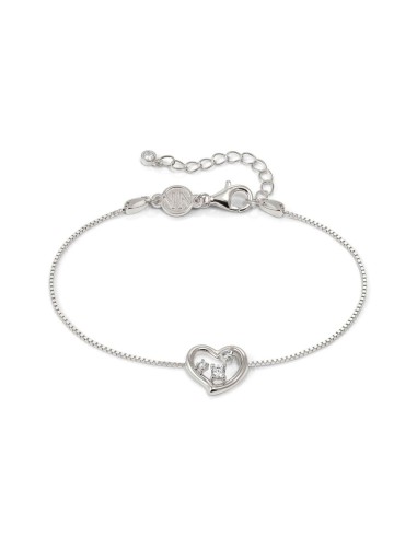 Pulsera Dreams Beats Corazon  Plata  y Zirconitas