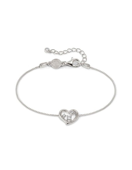 Pulsera Dreams Beats Corazon  Plata  y Zirconitas