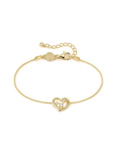 Pulsera Dreams Beats Corazon  Dorada y Zirconitas