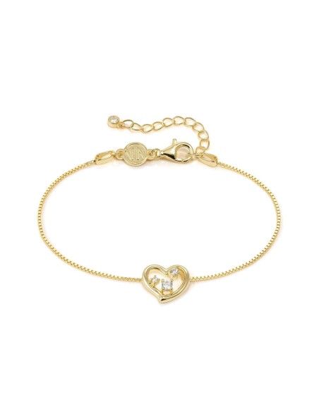 Pulsera Dreams Beats Corazon  Dorada y Zirconitas